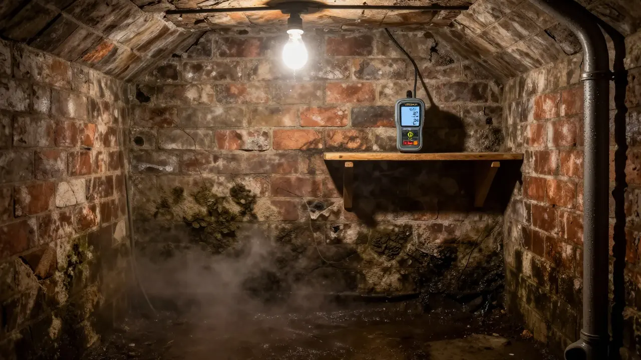 Kontrola vlhkosti ve sklepě: Jak efektivně zjistit příčinu a trvale vyřešit problém