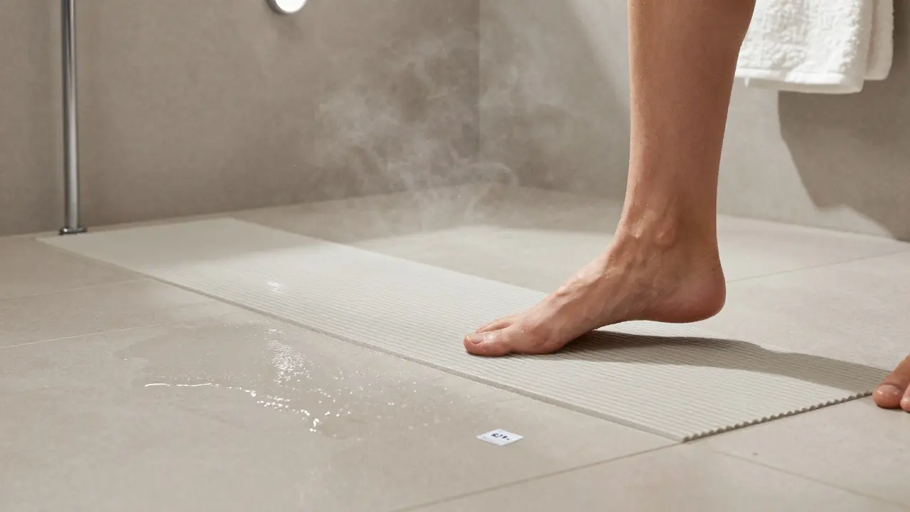 Protiskluznost dlažby pro koupelnu: jak vybrat správný parametr R