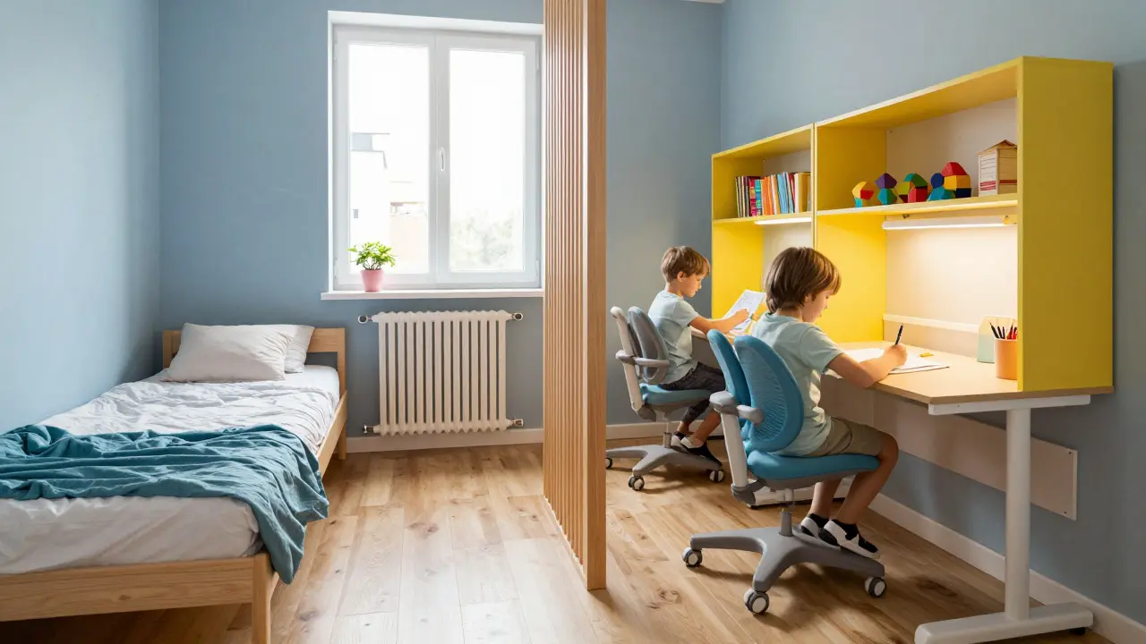 Dětský pokoj pro dvě děti: chytrá řešení pro sourozence