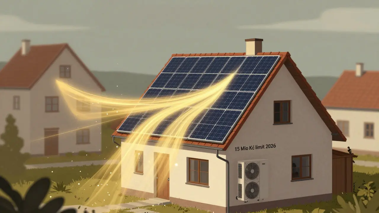 Přeměna prodané nemovitosti v energeticky šetrný byt s náznakem limitu 15 milionů korun v roce 2026.