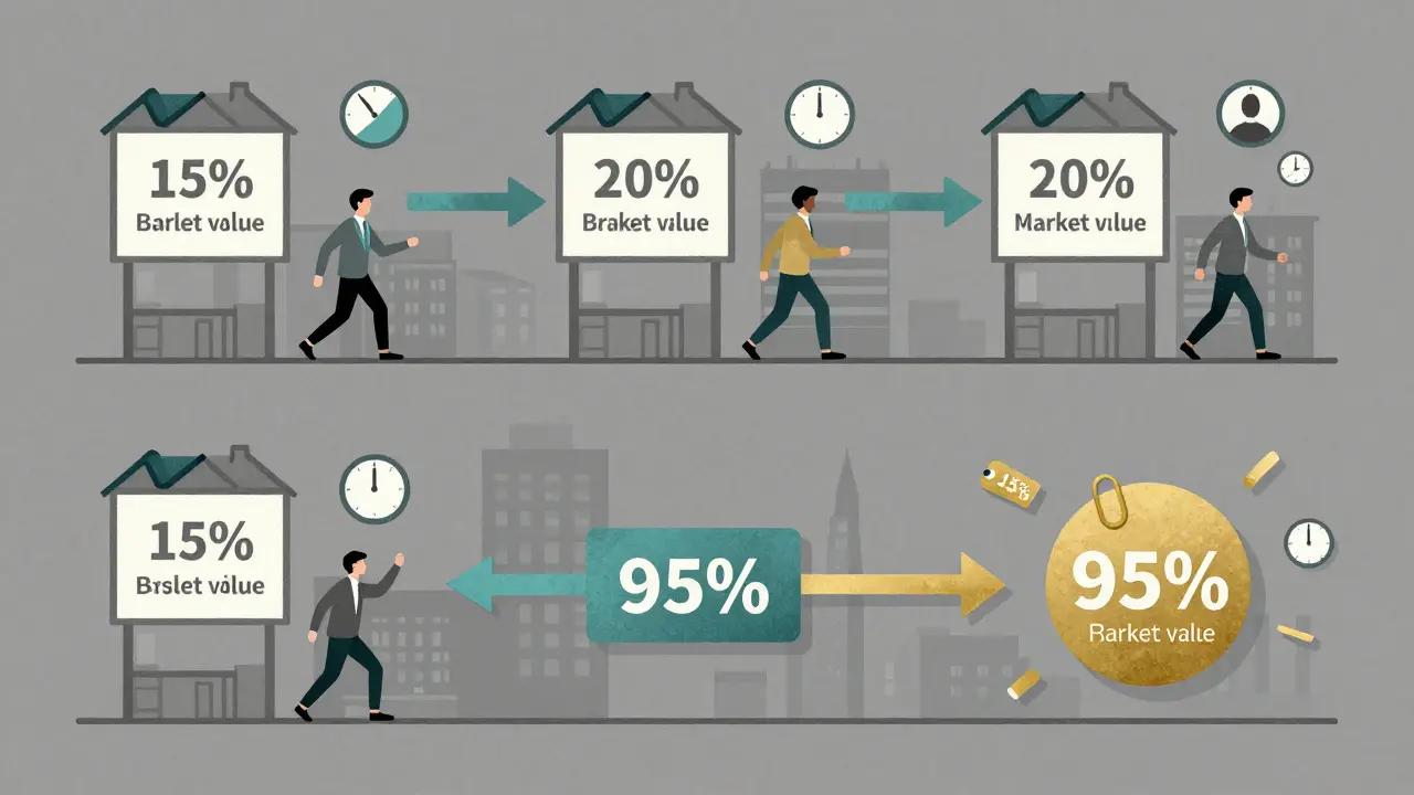 Tři fáze prodeje: nízká cena přiláká zájemce, vede k soutěži a výslednému prodeji.