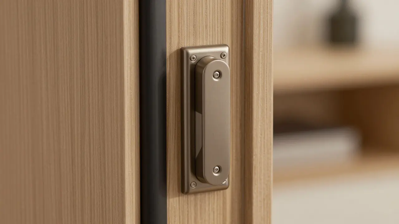 Detail zámku a těsnění u kvalitních vstupních dveří