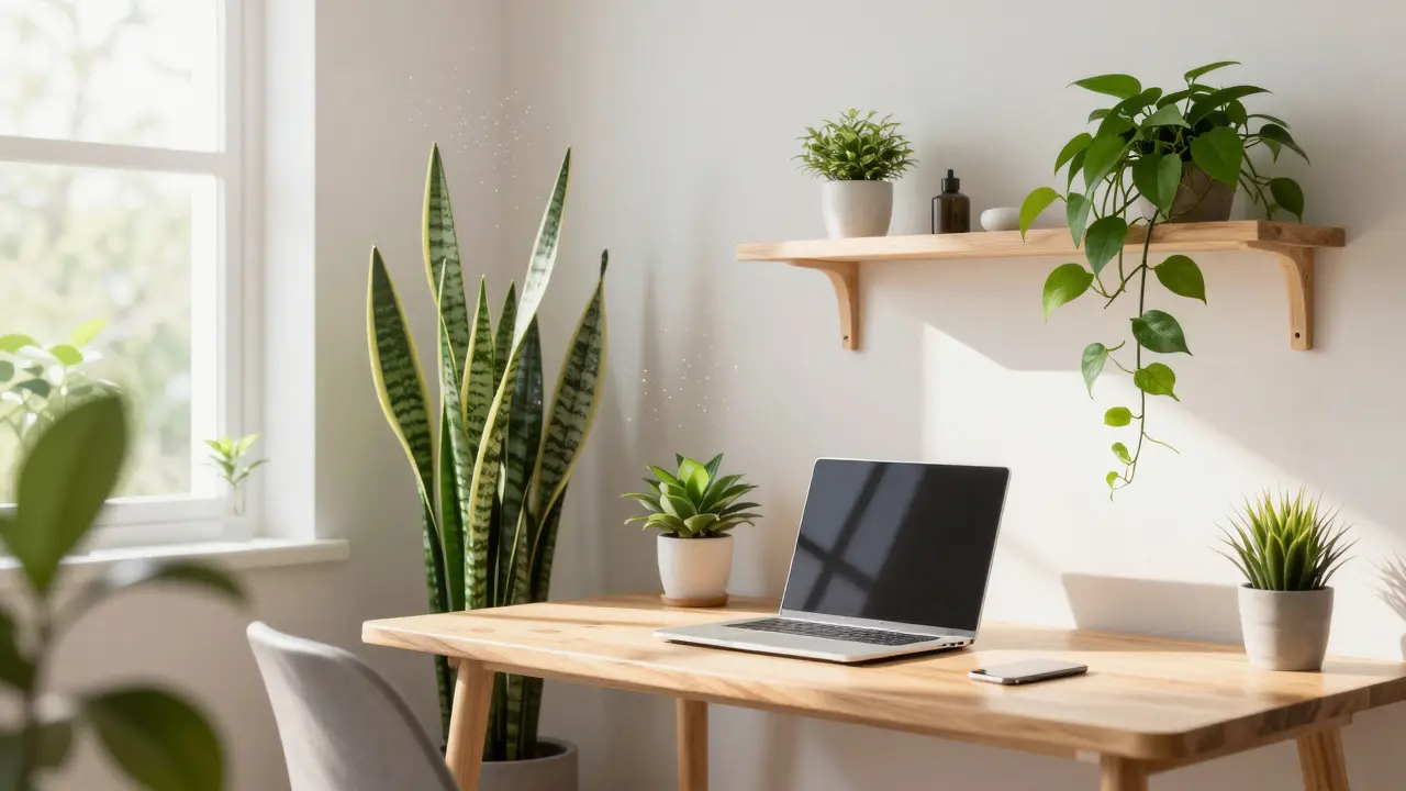 Rostliny v home office: Jak zeleň zlepší vzduch, náladu a produktivitu