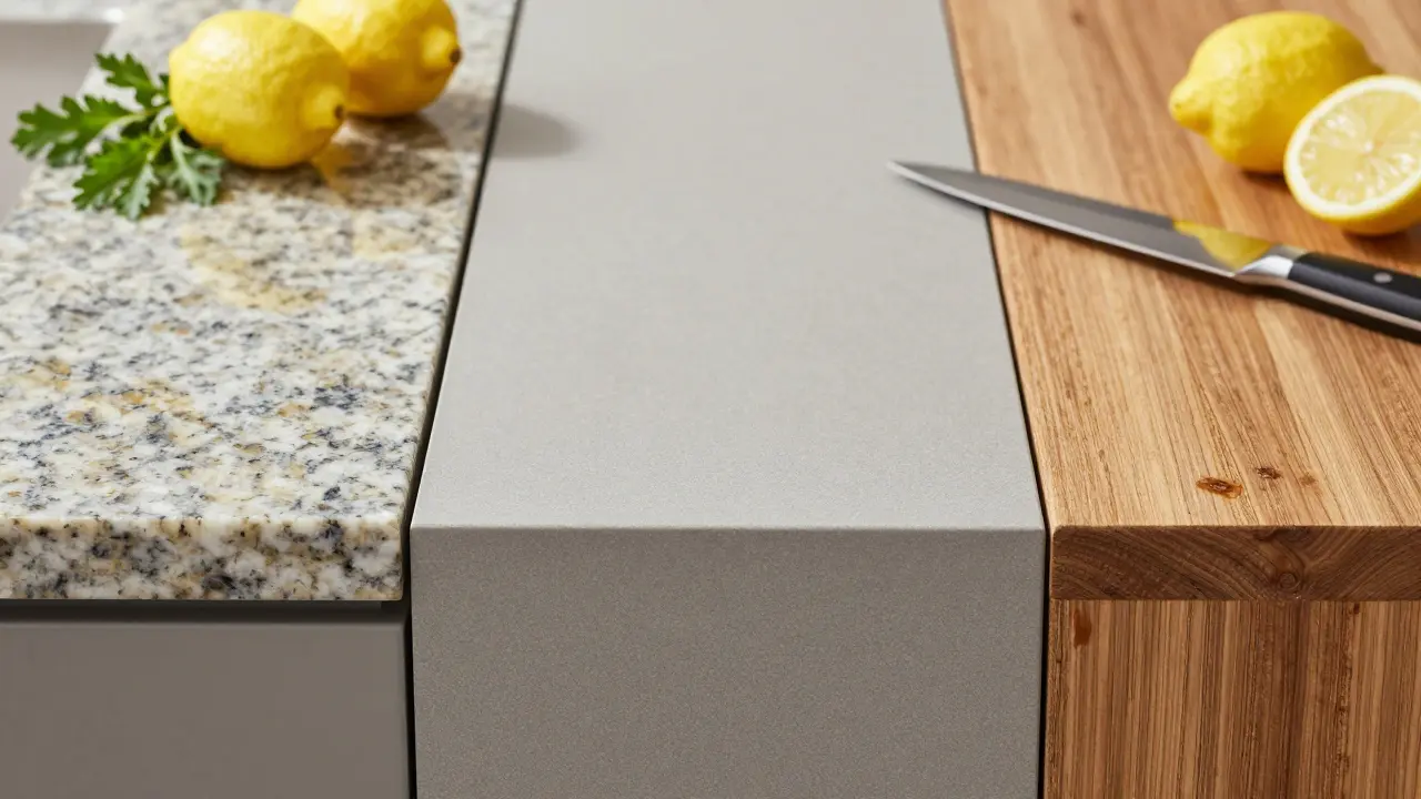 Srovnání materiálů desek: kámen, kompozit a dřevo