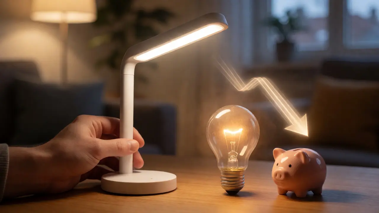 Srovnání levné LED lampy a staré žárovky