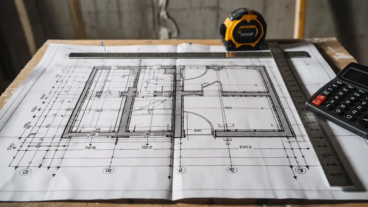 Detail technických výkresů pro rekonstrukci bytu